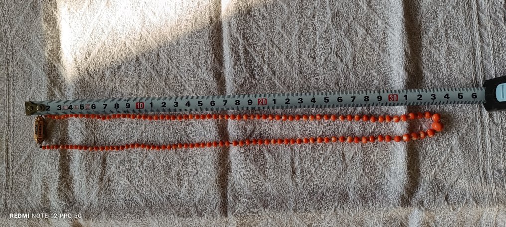 Collier - 18 carats Or jaune Corail - Corail #3.2