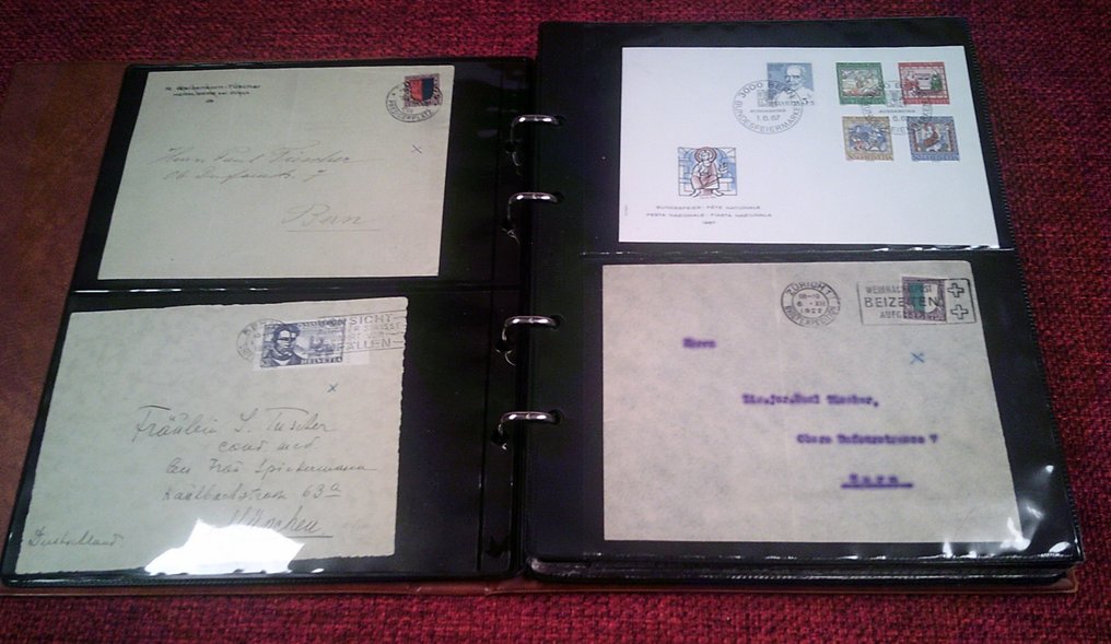 Switzerland  - Switzerland - Collection of 84 envelopes, front pages, and FDCs #3.2