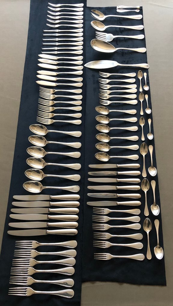 Christofle - Servizio di posate (84) - Perline - Placcato argento #1.0