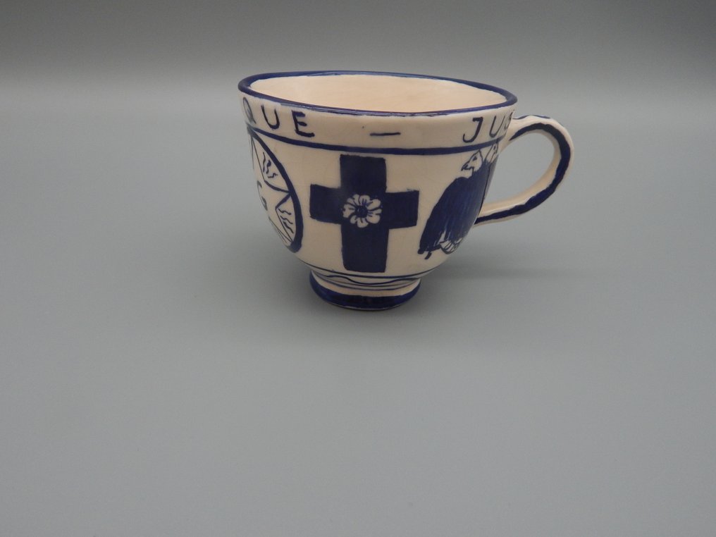 Netherlands - Badge - masonic vrijmetselarij kop-schotel Opperraad vrijmetselaars symbolen - 20th - late #4.3