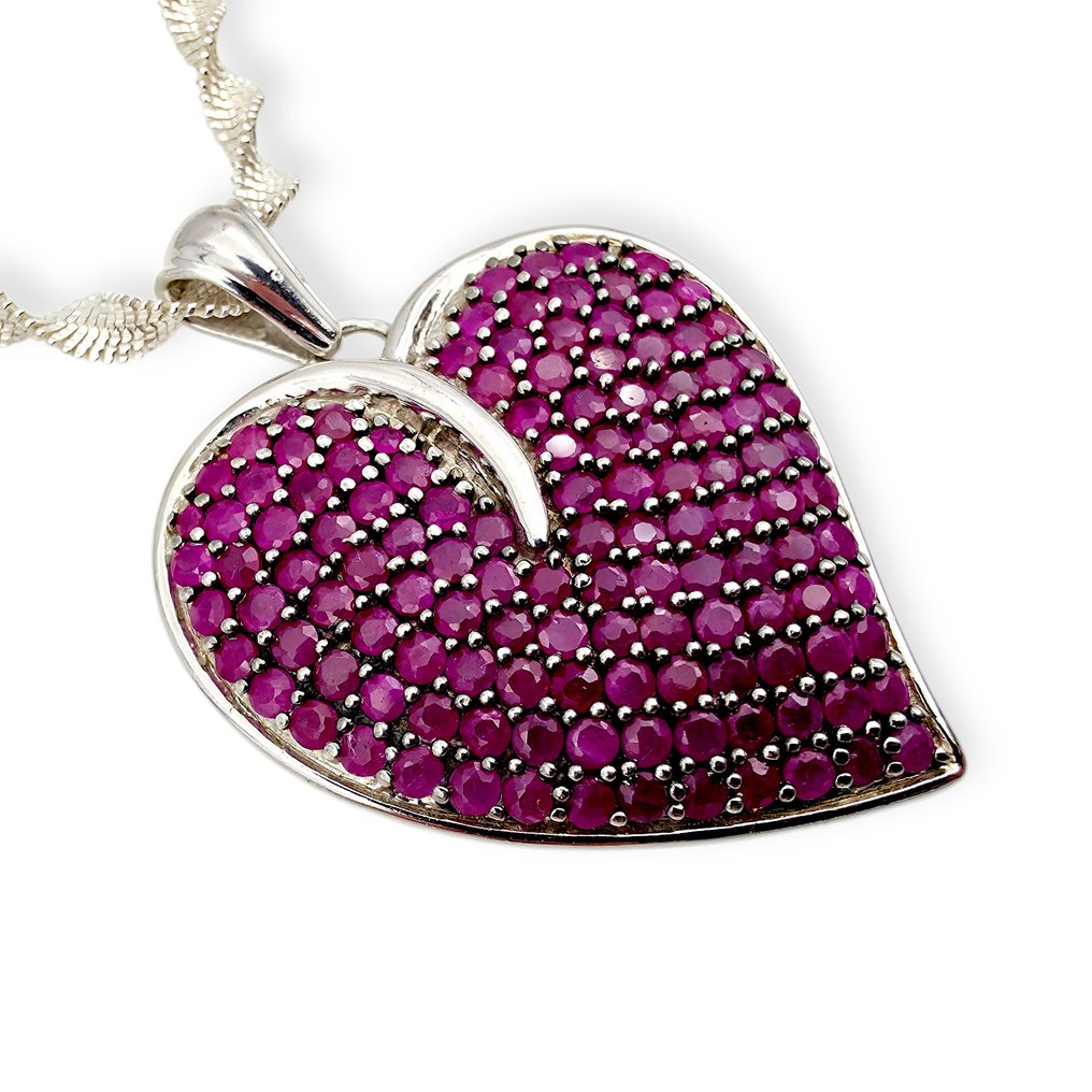 Bez ceny minimalnej
 - Harry Ivens - Naszyjnik Srebro - Ruby (Certyfikowany) #2.1