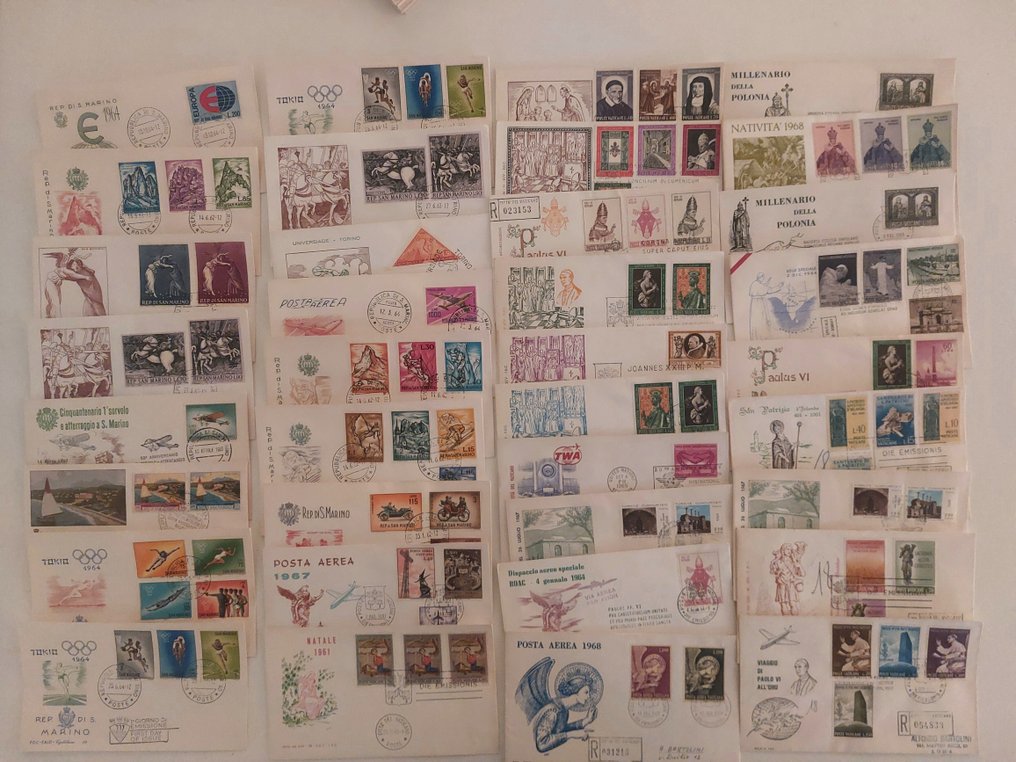 義大利  - 333 第一日封：圣马力诺、梵蒂冈、意大利。 #2.1