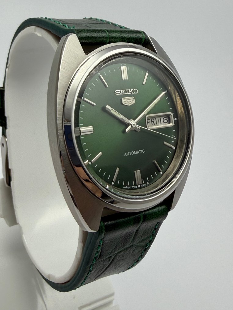 Seiko - Seiko 5 Automatic – 7009 – Green Dial – 1970s Vintage - Ohne mindestpreis - Herren - 1971 #1.0