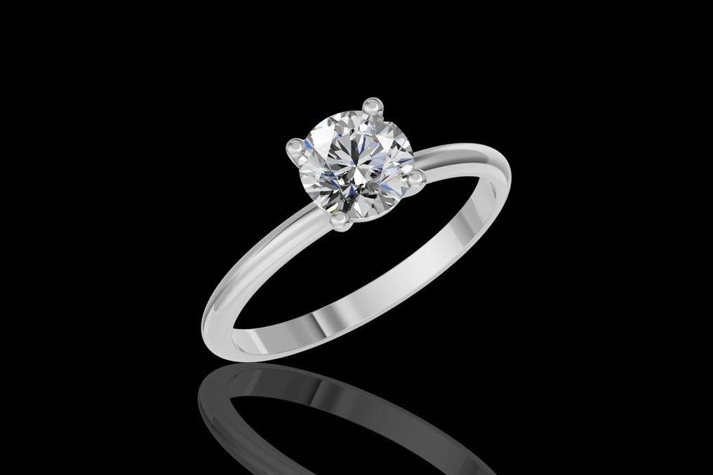 Ingen reservasjonspris - Ring - 14 karat Hvitt gull -  1.52ct. tw. Diamant (Lab-dyrket) #2.1