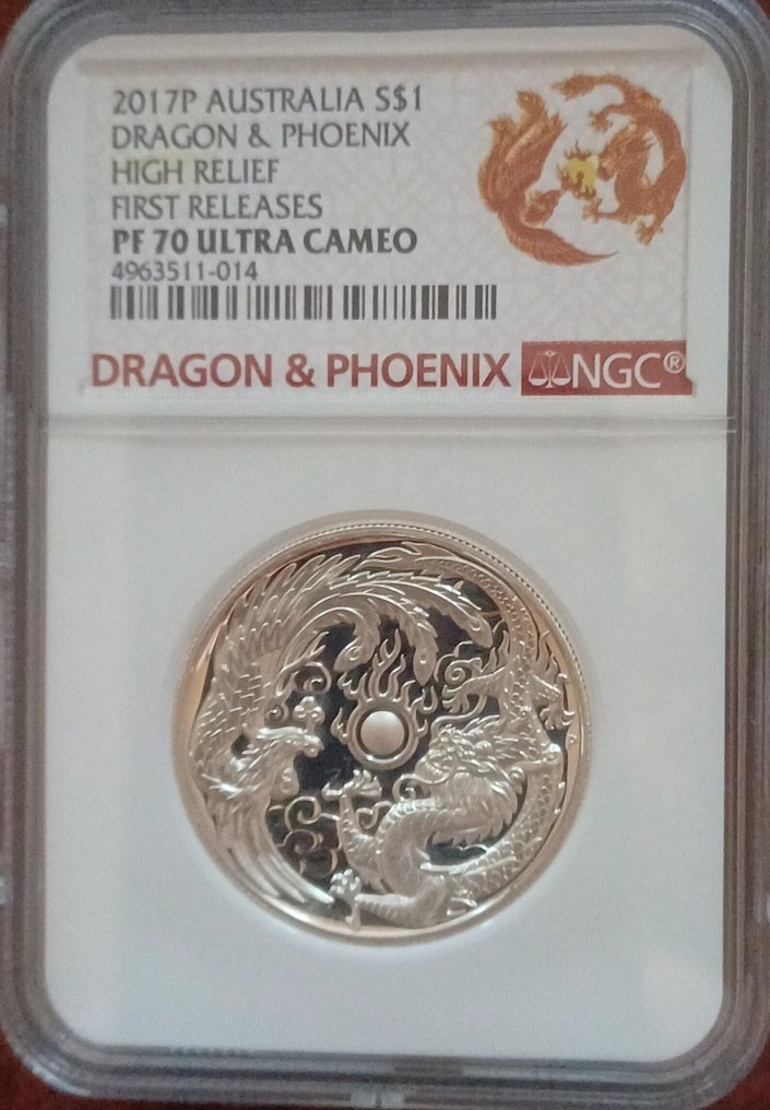 Australia. 1 Dollar 2017  High Relief, First Releases. PF 70 Ultra Cameo #1.0
