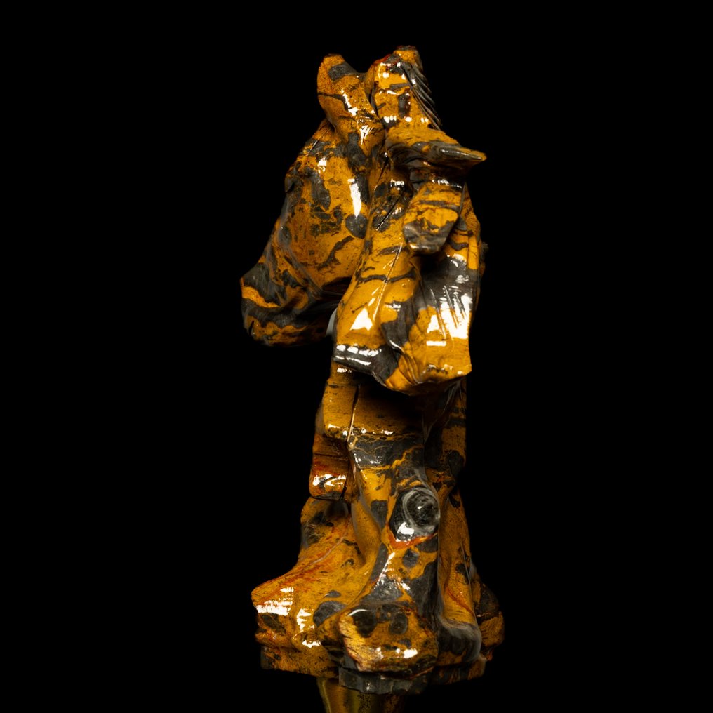 Jasper Koń z ciemnopomarańczowego jaspisu - Wysokość: 19.3 cm - Szerokość: 15.2 cm- 1380 g #3.2