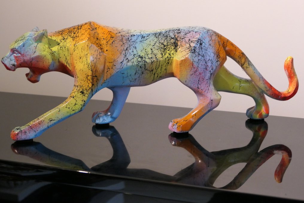 Rich'ART - Panthère multicolore version "graffiti" #3.2