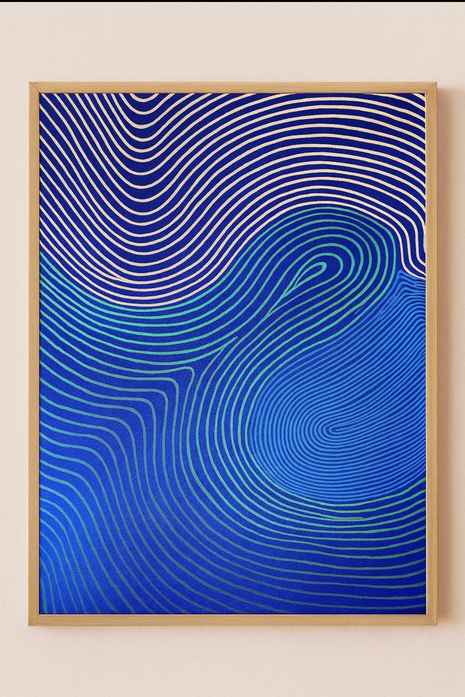 Lao Gonzalez - Blue Waves in Spiral, XL, NO RESERVE #1.0