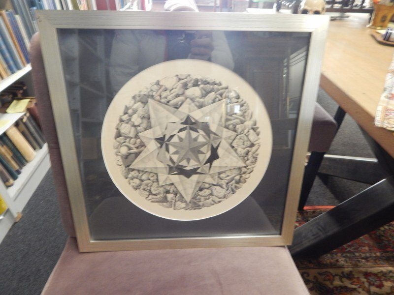 Netherlands - Badge - vrijmetselarij masonic franc maconnerie Chaos en Ordo litho MC Escher - 19th - late #4.3