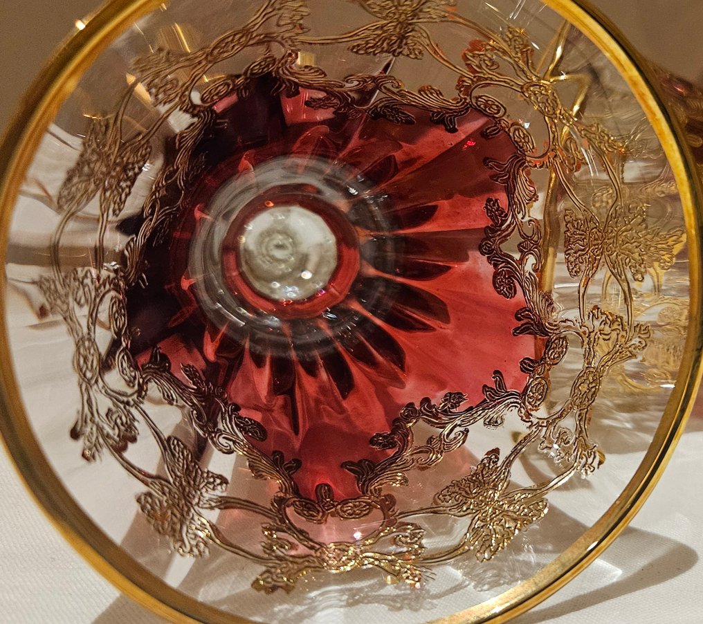 ISMIE LUX - Υπηρεσία ποτού (6) - Πολυτελή κόκκινα διαμάντια πλούσια σε χρυσό. - Κρύσταλλο #1.0