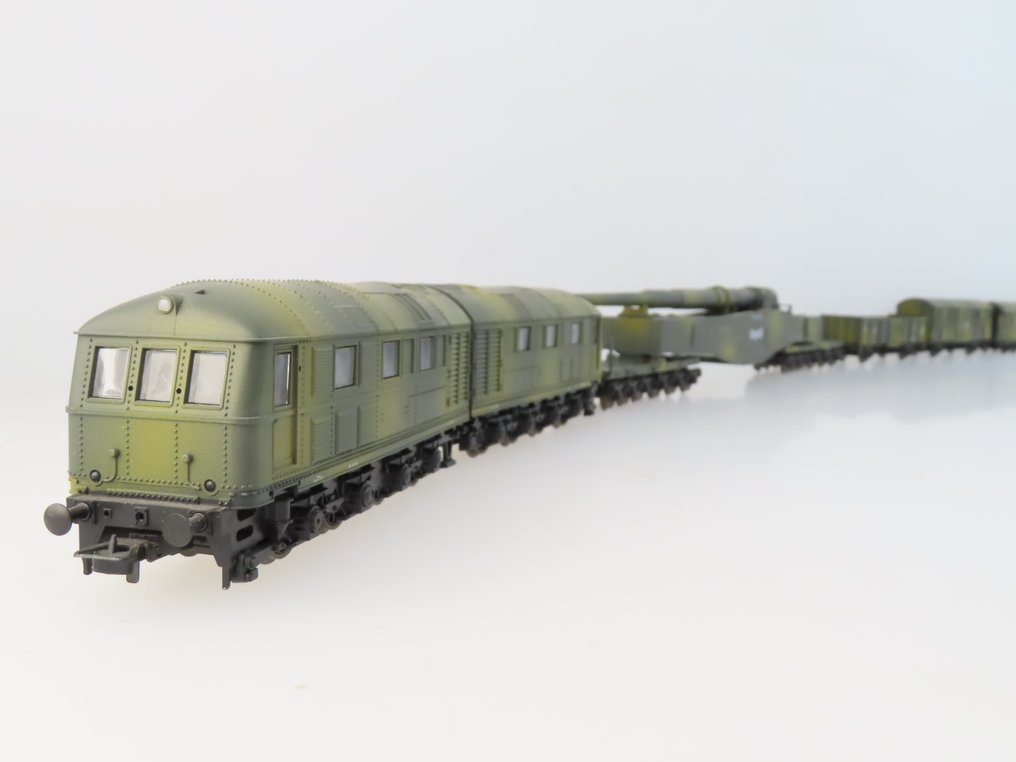 Lima H0 - 149705 - Togsett (5) - Femdelte legetog 'Leopold' med D311.04 og kanon - DR (DRB) #2.1