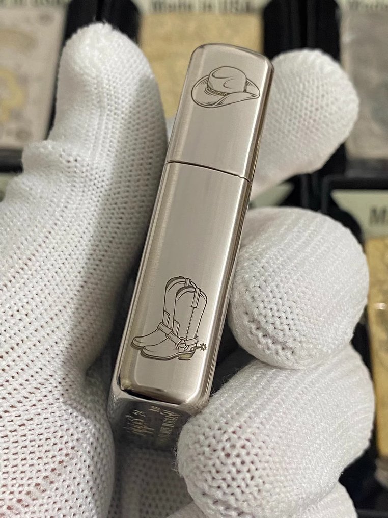 Zippo - Western cowboy - Sem preço de reserva - Isqueiro - Aço (aço inoxidável) #4.3