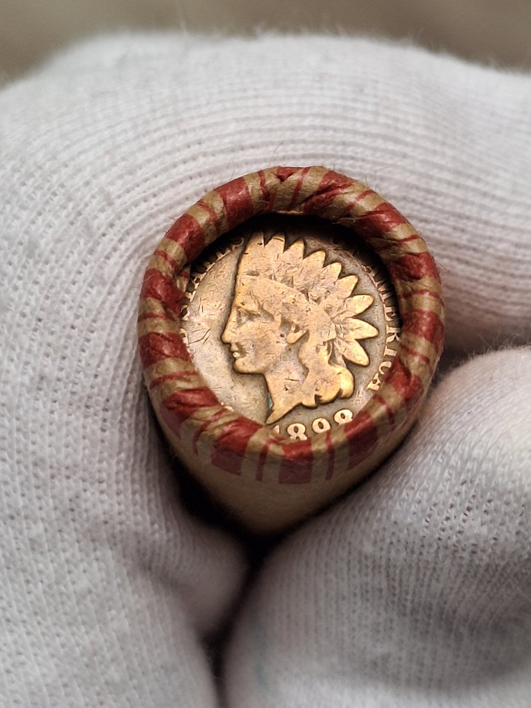 Ηνωμένες Πολιτείες. 1 rol containing Indian Head 1898 on one end/Wheat Cent 1958-D on the other end  (χωρίς τιμή ασφαλείας) #2.1