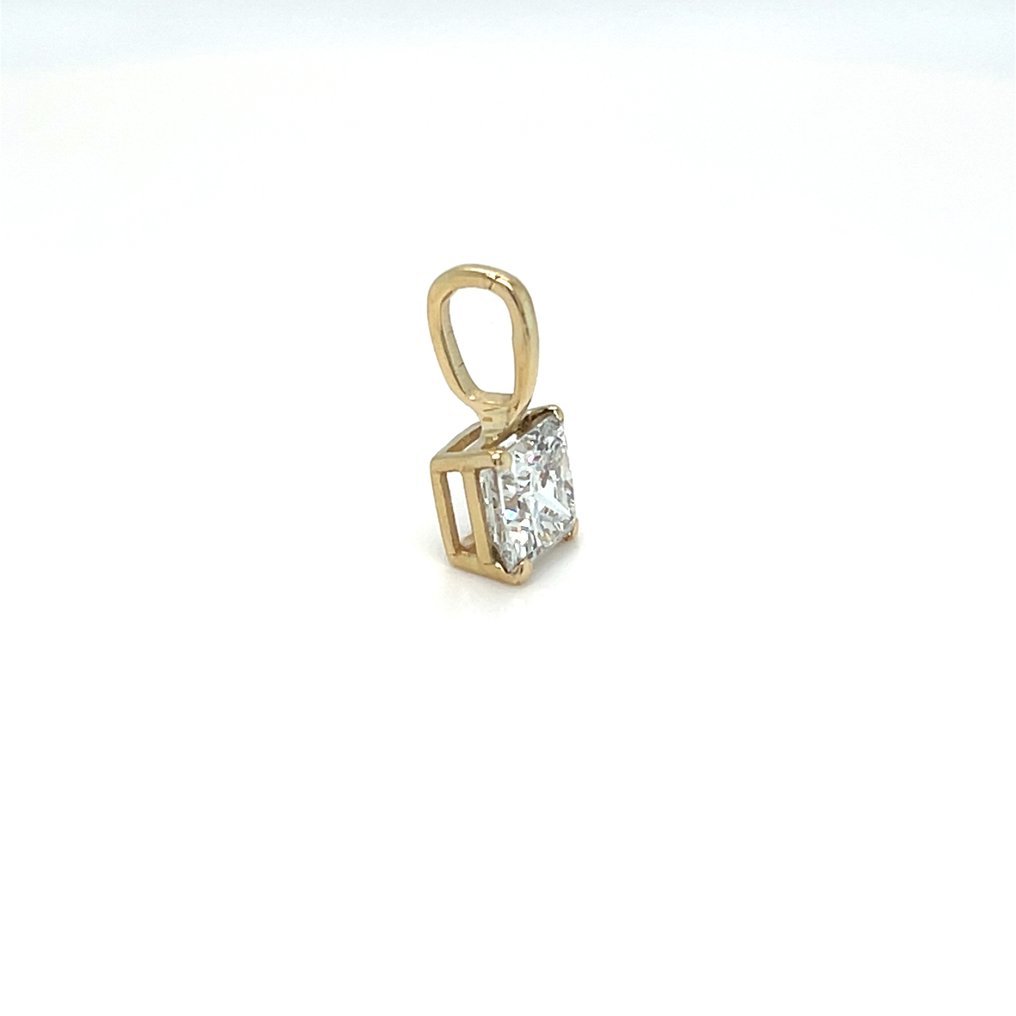 Zonder minimumprijs - Hanger - 14 karaat Geel goud - 1.02ct. tw. Diamant (Lab-grown) #3.2