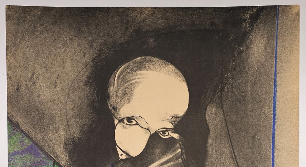 Gianni Dova (1925-1991) - Studio di una testa Romana #3.2