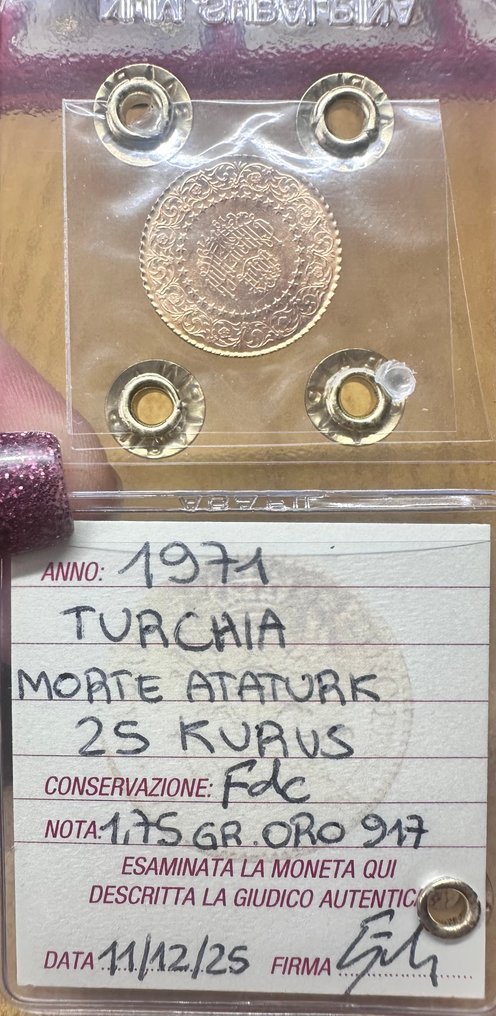 土耳其. 25 Kurush 1971 “Ataturk”  (没有保留价) #2.1