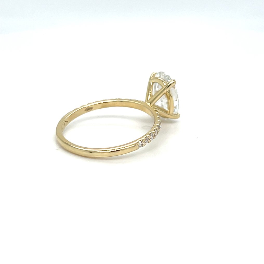 Zonder minimumprijs - Ring - 14 karaat Geel goud - 1.18ct. tw. Diamant (Lab-grown) - Diamant #3.2