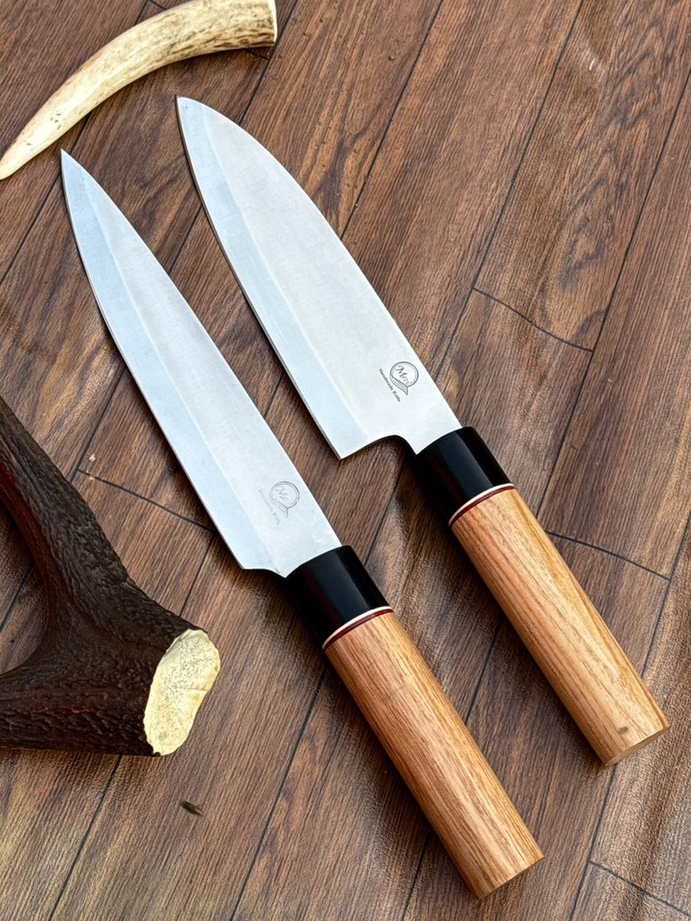 厨刀 - 日式风格。手工厨房刀，厨师刀，ASH木，Risen 10/53 - 亚洲 #3.2
