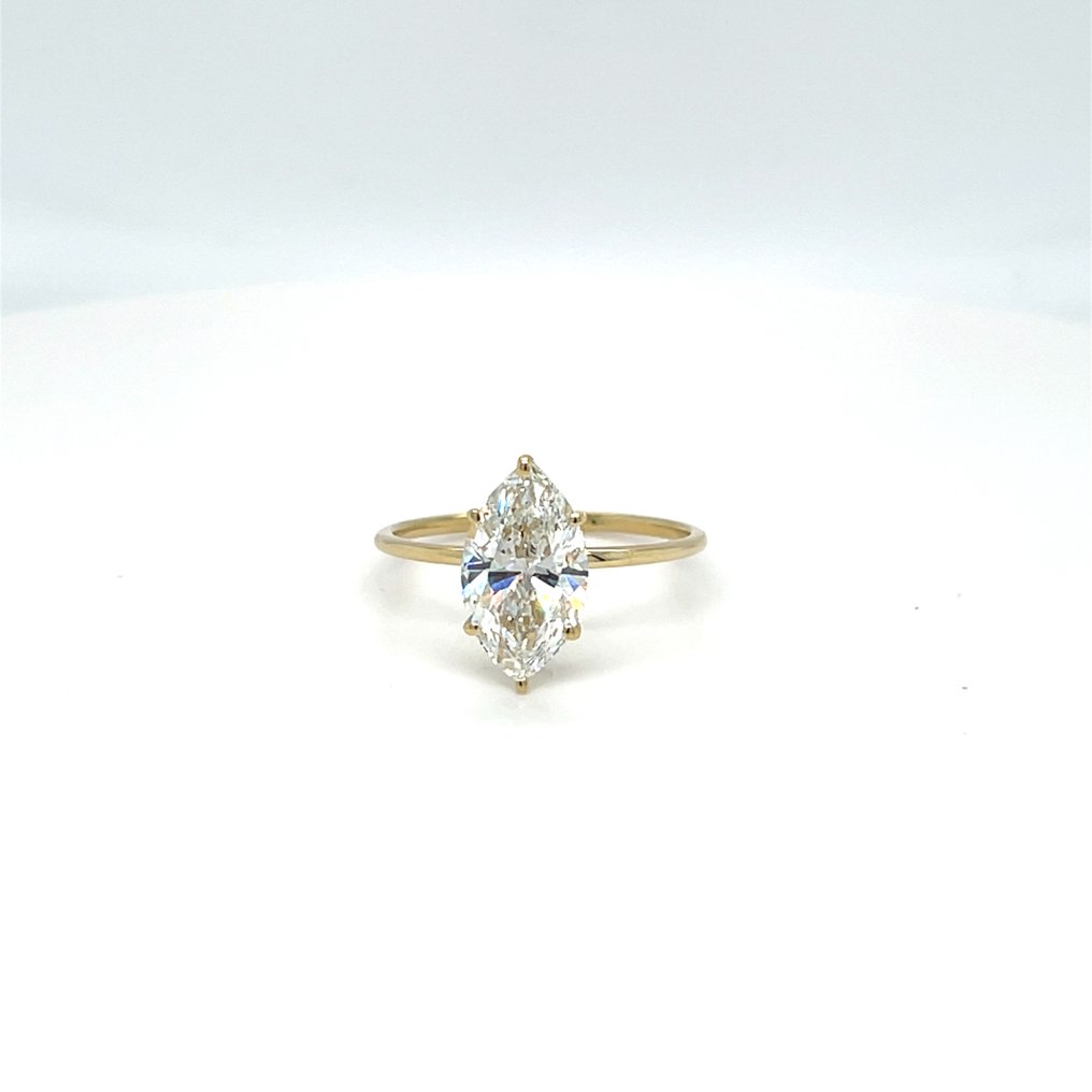 Ingen mindstepris - Ring - 14 karat Gulguld - 1.06ct. tw. Diamant (Laboratoriedyrket) #1.0