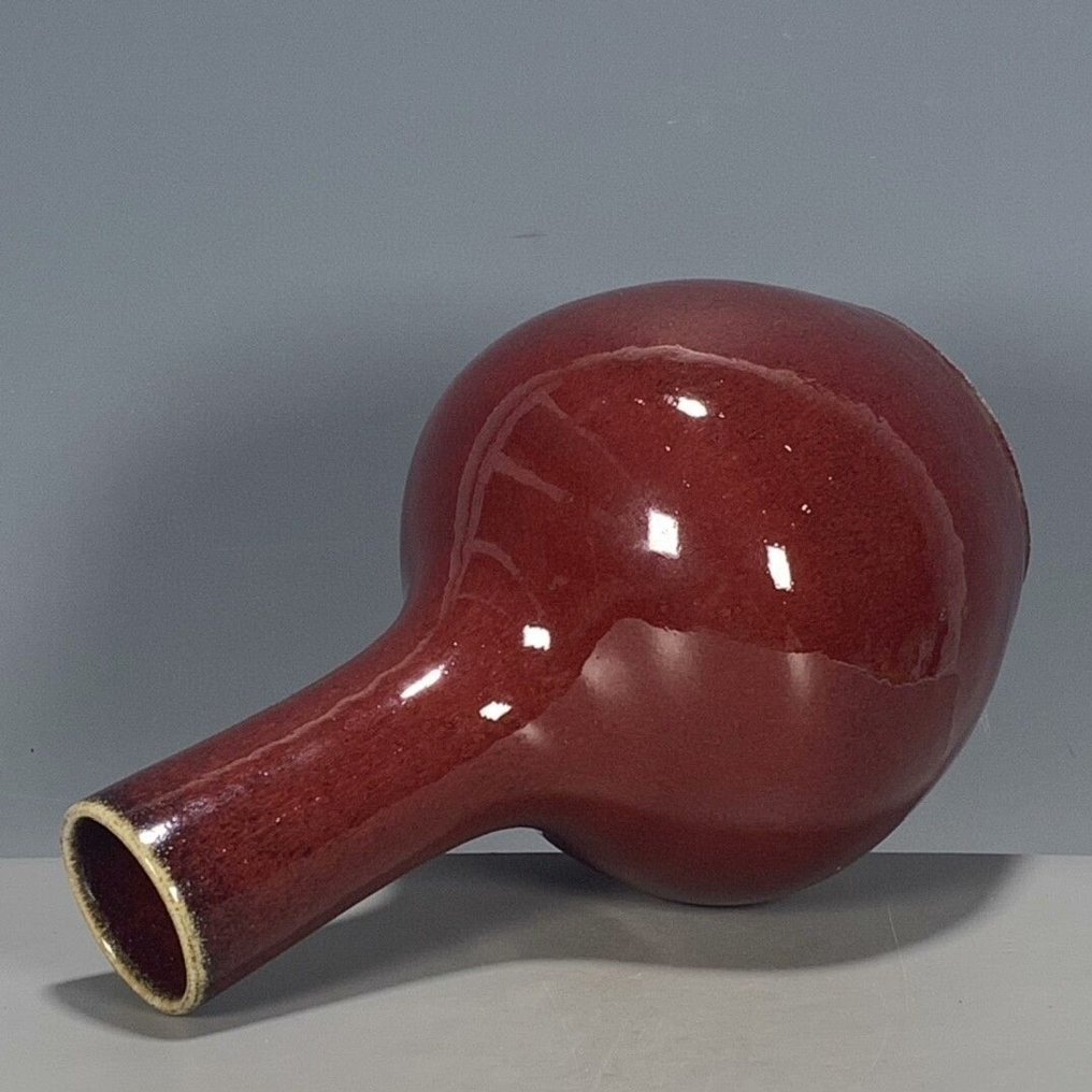 花瓶 - 瓷器 - 中國 - 单色 - 牛血  (沒有保留價) #3.2