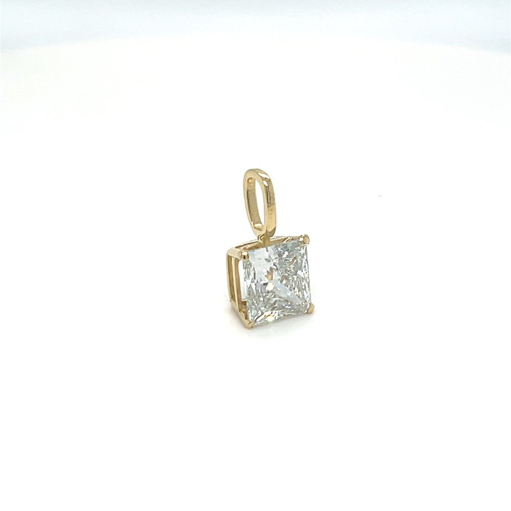 Zonder minimumprijs - Hanger - 14 karaat Geel goud - 1.33ct. tw. Diamant (Lab-grown) #2.1