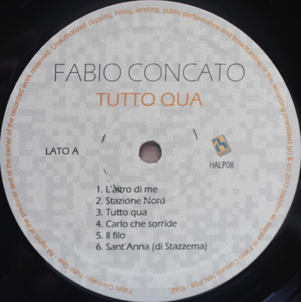 Fabio Concato - Tutto Qua - signed by the artist - LP专辑(单品) - Unknown pressing - 2012 #3.2