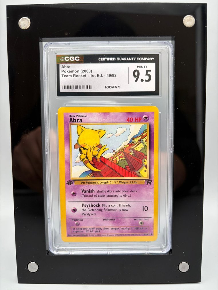 Pokémon Graded card - Abra First edition - CGC 9.5 - WOTC - Team Rocket #1.0