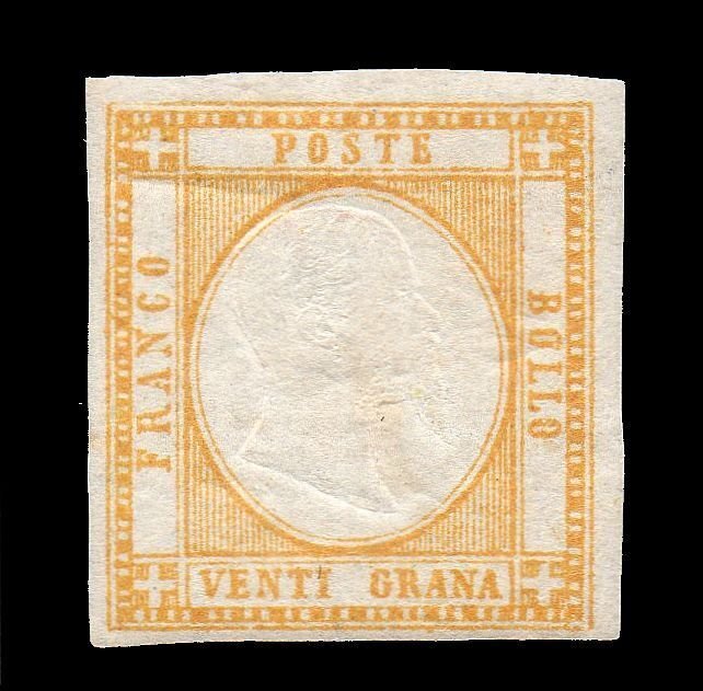 意大利古城邦-那不勒斯 1861 - 那波利省，20格拉纳全新未拆封 MNH ** Caffaz #1.0