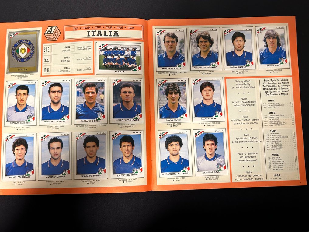 Panini World Cup Mexico 86 Complete album - Good (GD) #4.3