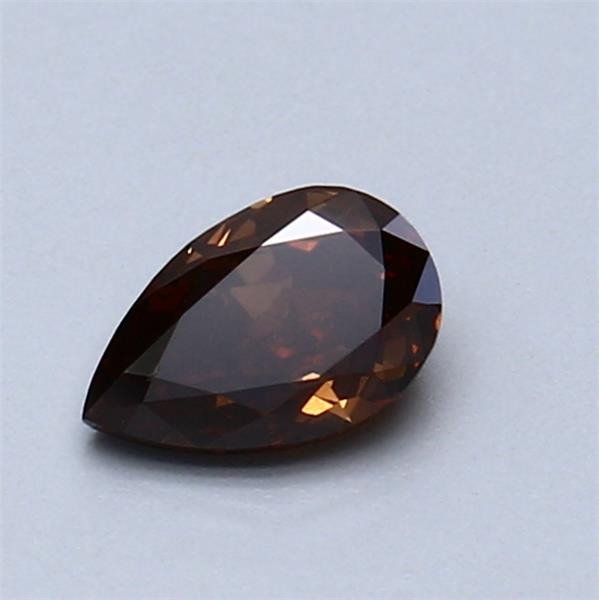 没有保留价 - 1 pcs 钻石  (天然色彩的)  - 0.50 ct - 梨形 - Fancy dark 稍帶棕色的 橙色 - SI1 微内含一级 - 国际宝石研究院（IGI） #1.0