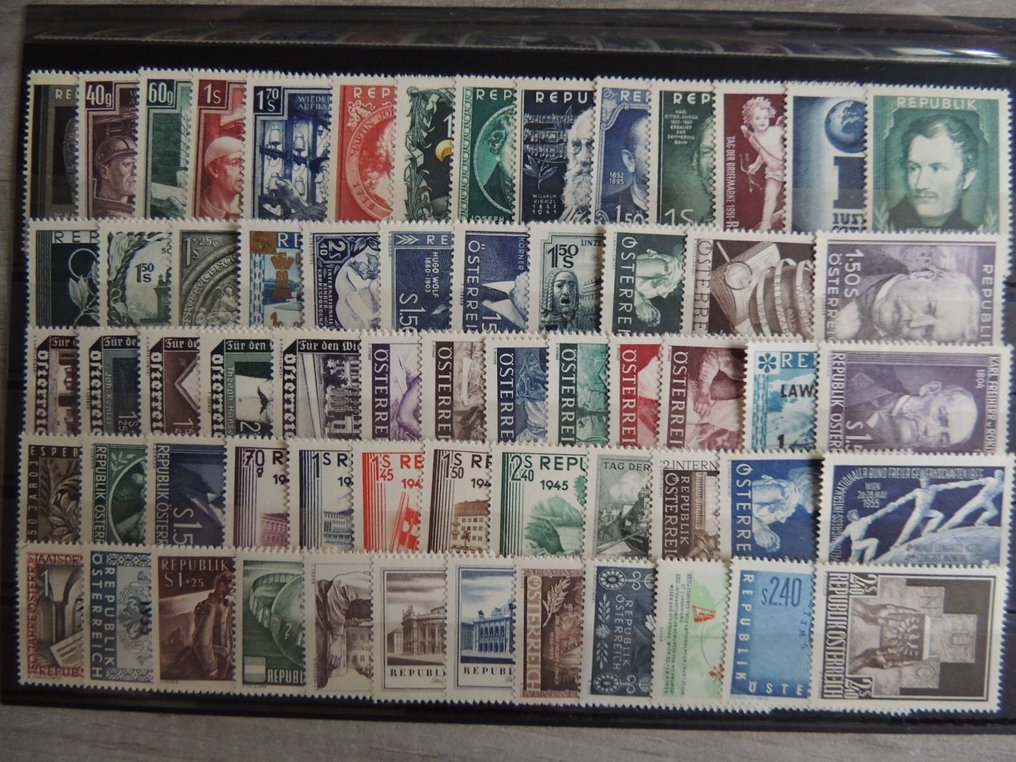 Áustria 1948/1956 - Seleção em séries completa Y&T c/v 1365 € #3.2