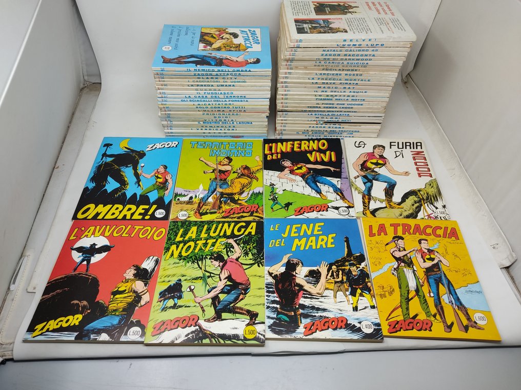 Lotto 72x - Zagor scritta rossa numeri misti da 1 a 115 - 72 Fumetti - Genoptryk #3.2