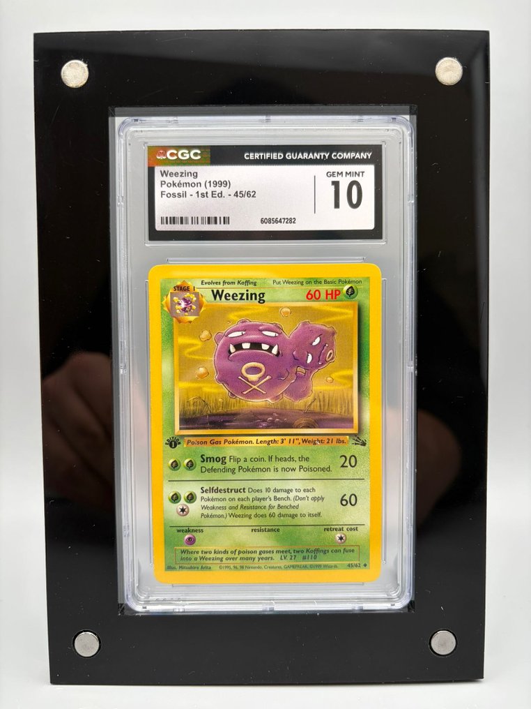 Pokémon Graded card - Weezing First edition - CGC 10 - WOTC - Fossil #1.0