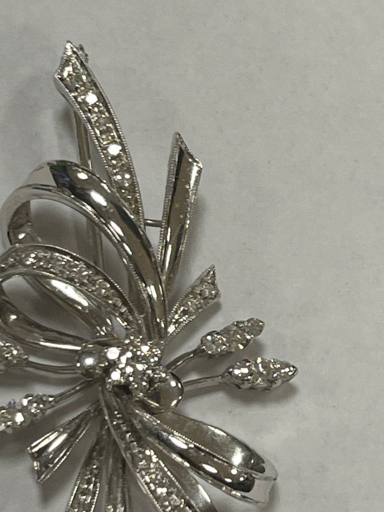 Καρφίτσα - 18 καράτια Λευκός χρυσός -  0.80ct. tw. Διαμάντι (Φυσικό)  - Διαμάντι - 18 καράτια #4.3