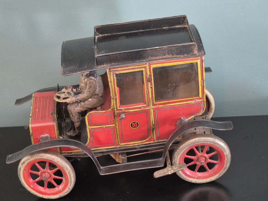 Günthermann - Τσίγκινο παιχνίδι - Rare Electromobile - 1900-1910 - Γερμανία #2.1