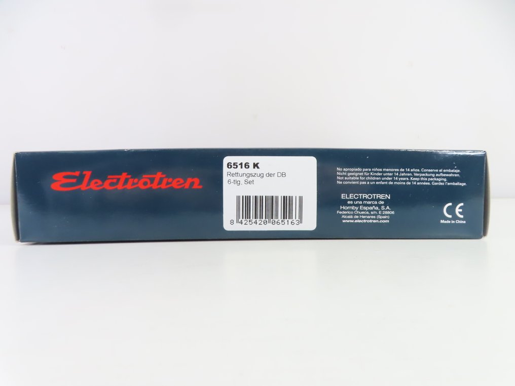 Electrotren H0轨 - 6516K - 模型火车货车组 (1) - 三件套‘Rettungzug’ 3个四节锅炉/物料车 - DB #4.3
