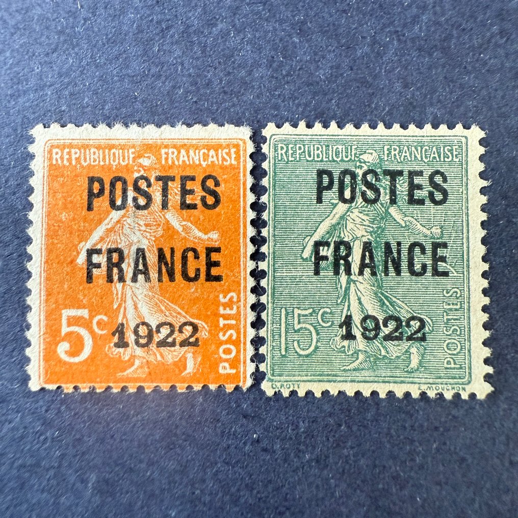 Franța  - Préoblitéré Yvert 36 și 37 „Semeuses Postes France 1922” în stare NOUĂ - TB #1.0