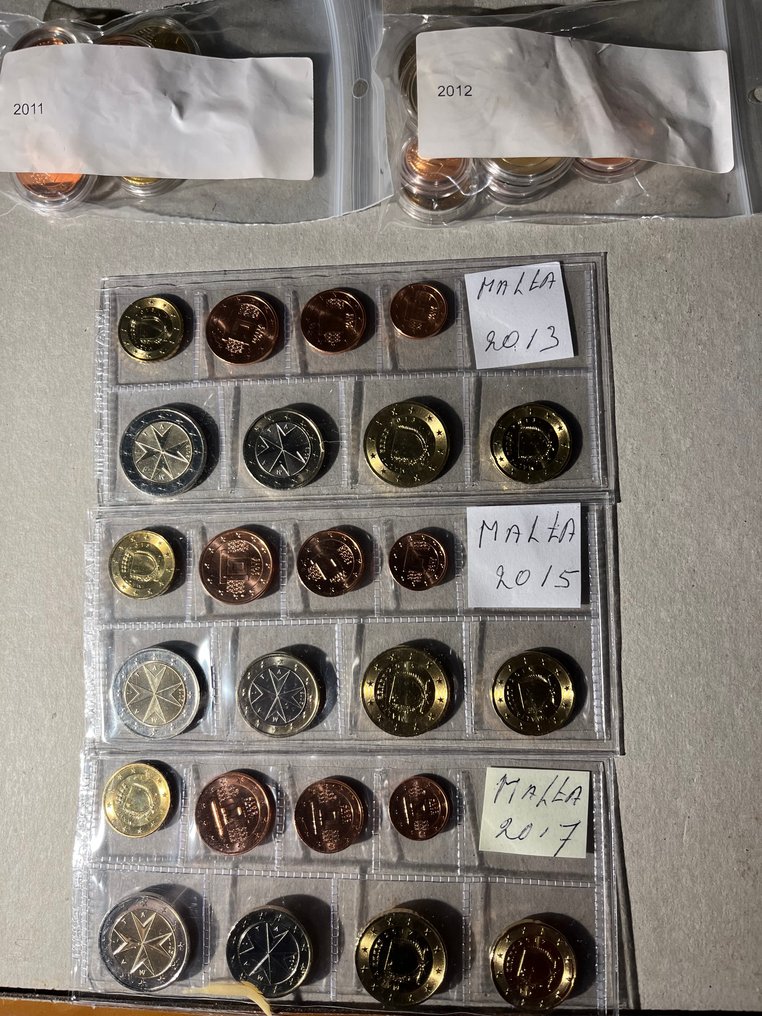 Malta. Series 1 Cent - 2 Euro 2011/2017 (5 series)  (No reserve price) #1.0