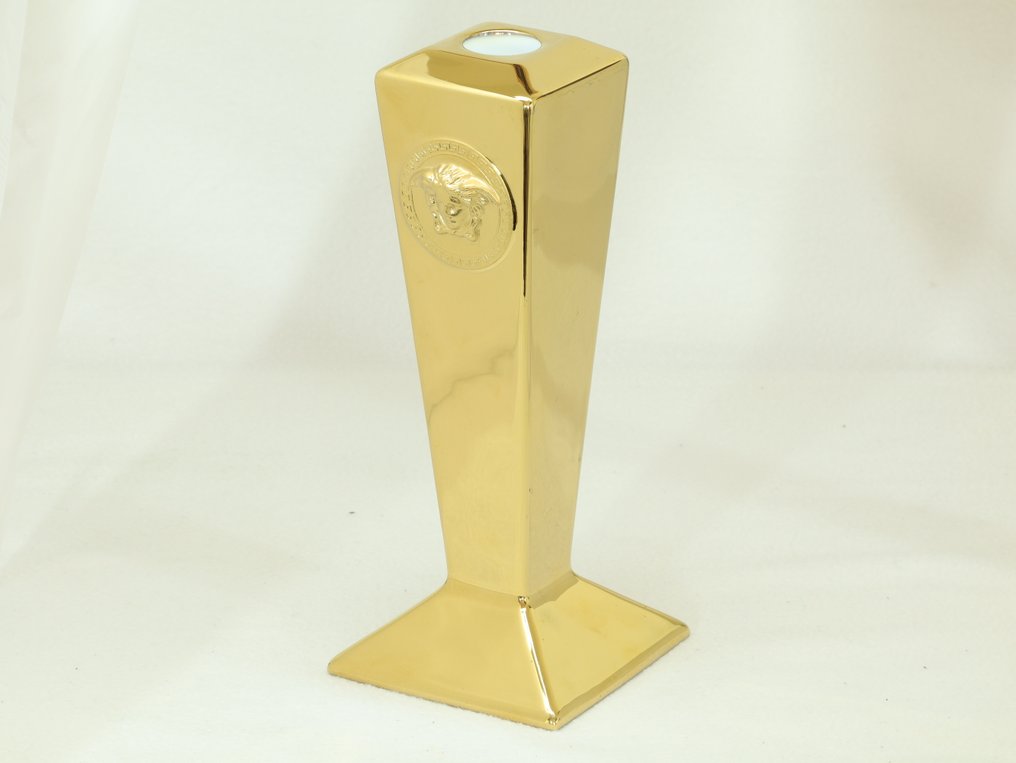 Rosenthal, Studio line - Versace - Candlestick Vanity Medusa - Golden porcelain #1.0