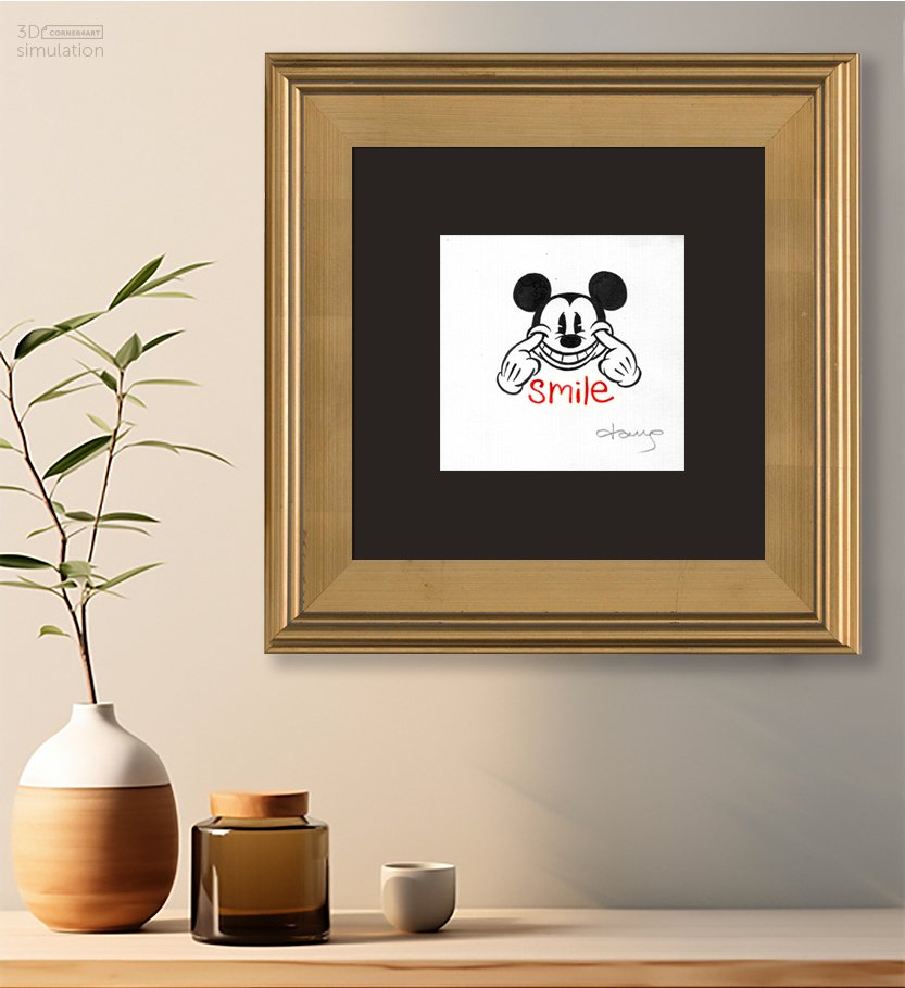 Tony Fernandez Œuvre originale - Mickey “Smile” – Hand Signed #1.0