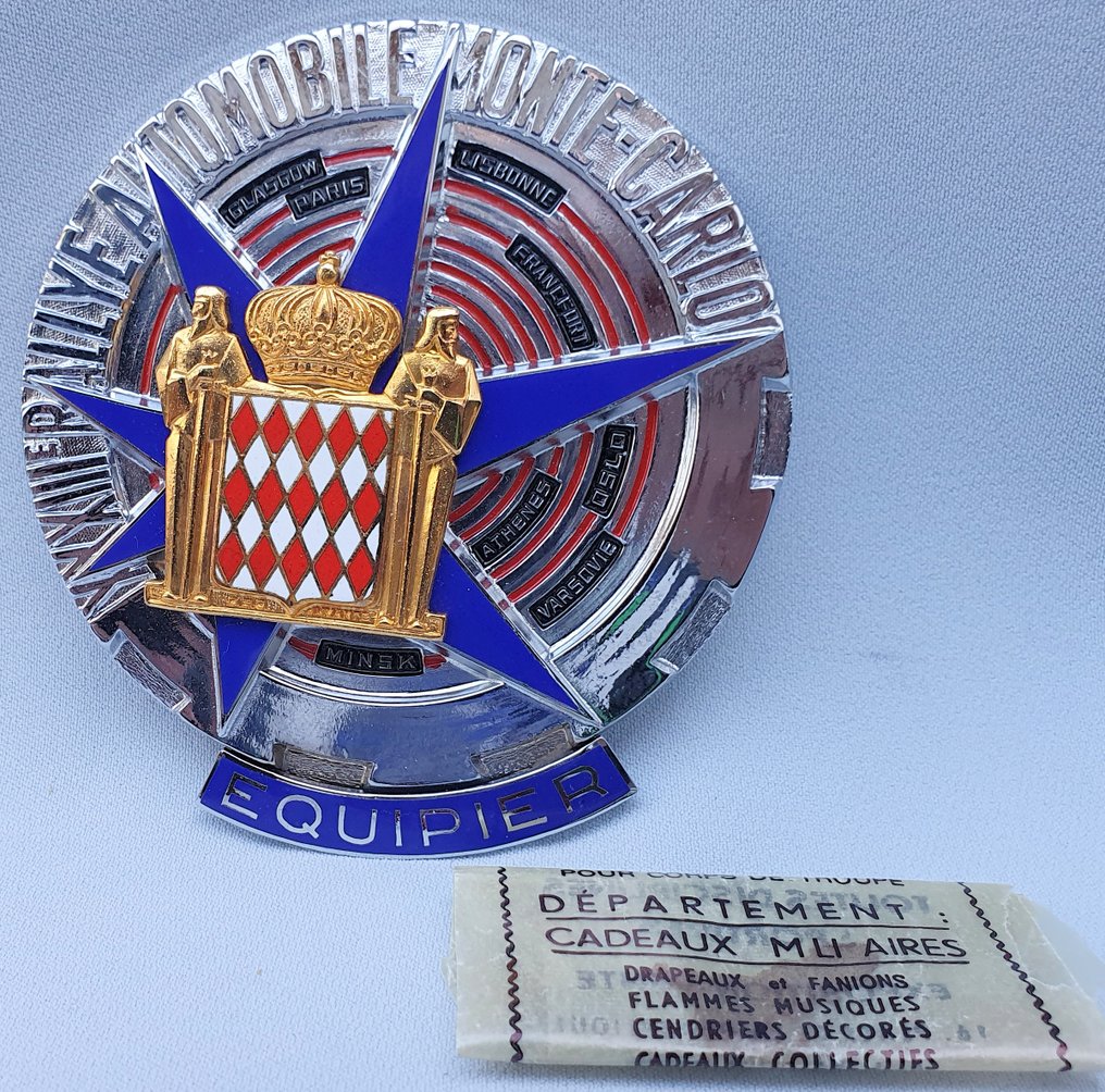 Διακριτικό - Grille Badge - RALLYE AUTOMOBILE MONTE-CARLO - EQUIPIER - 1964 - Μονακό - 20ος-μέσα (Β' Π.Π.) #1.0