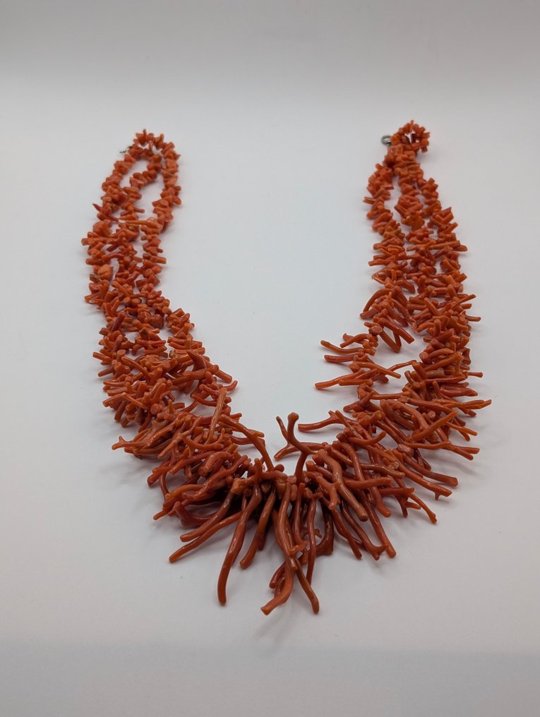 Coral - Prata - Colar #1.0