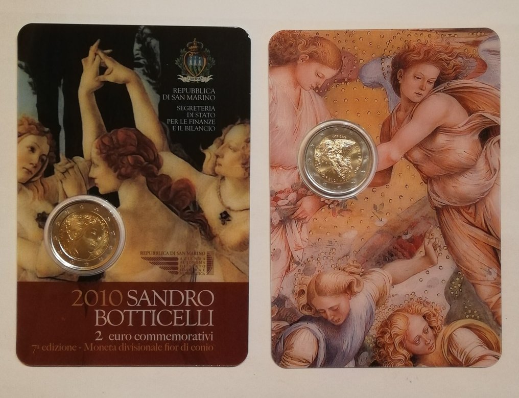 Σαν Μαρίνο. 2 Euro 2010/2023 "Botticelli' + "Signroelli" (2 coins)  (χωρίς τιμή ασφαλείας) #3.2