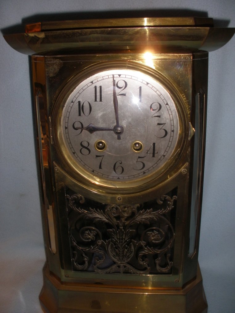 Kobber vekurklokke Pheilkreuz Junghans. - Pheilkreuz Junghans Wien-sekvens Messing, stål, glass - 1910–1920 #4.3