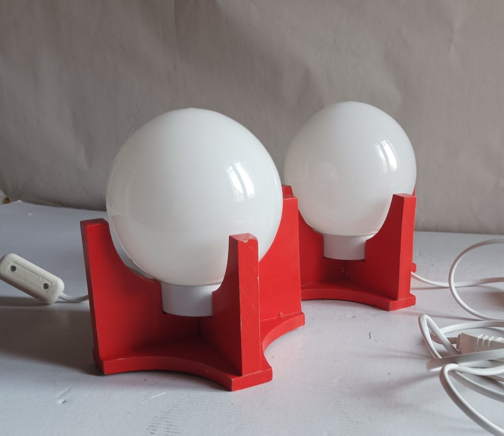 台灯 - 黄铜, 水晶 - 桌面灯具对 #2.1