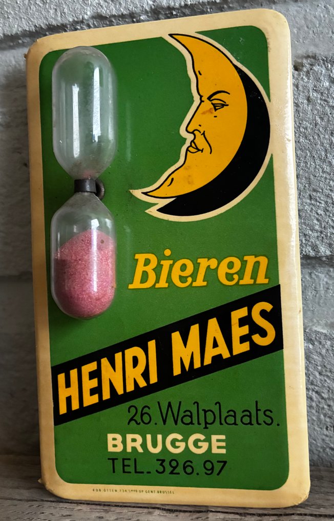 Σπάνιο πινακίδα πόρτας, Bieren Henri Maes, αμμοδείκτης περίπου το 1930 - Rob Otten - Πινακίδα - glacoide #4.3