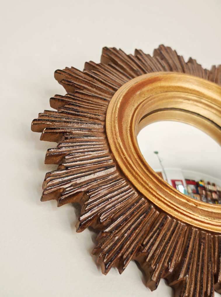 Specchiera- Witch's Eye / Butler - Vetro, Resina - Sunburst Convex Mirror #4.3