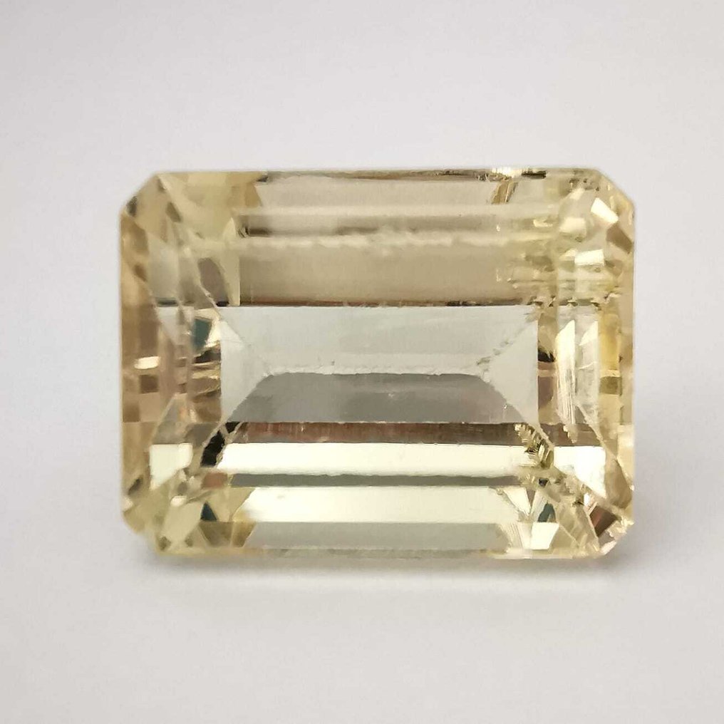 Ohne mindestpreis Spodumen  - 21.96 ct - Antwerp Laboratory for Gemstone Testing (ALGT) - Hellgelb #1.0