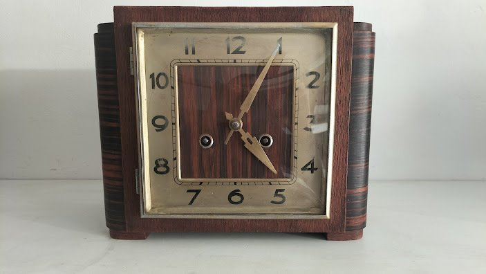 Óra -  Art Deco eiken- coromandel -messing - 1920-1930 #1.0