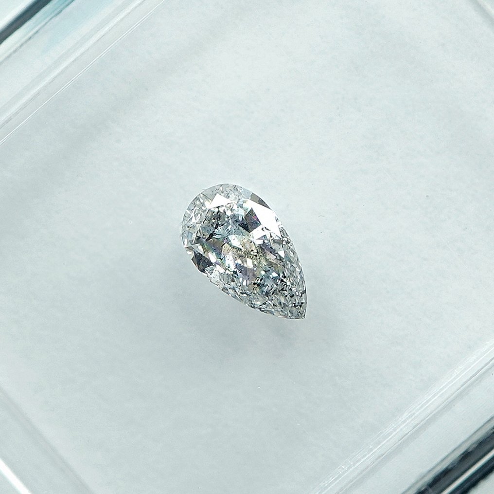 没有保留价 - 1 pcs 钻石  (天然)  - 0.19 ct - 梨形 - I - I2 内含二级 - 国际宝石研究院（IGI） #2.1